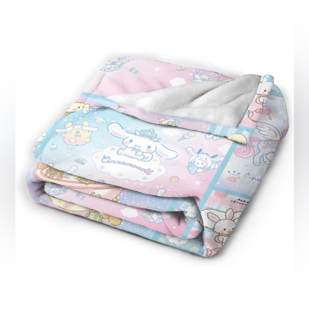 RARE Blue Cinnamoroll Blanket Soft And Warm Fleece Blankets 40”x30”